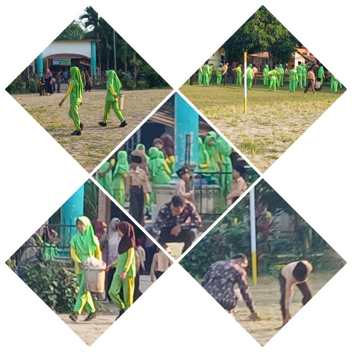 Operasi Bersih Sampah Digelar di Sekitar MIN 2 Muaro Jambi