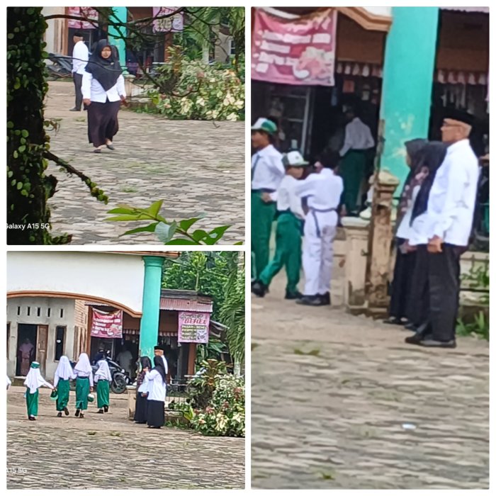 Guru Sambut Siswa di Gerbang Madrasah dengan keramahan Guru Sambut Siswa di Gerbang Madrasah dengan keramahan