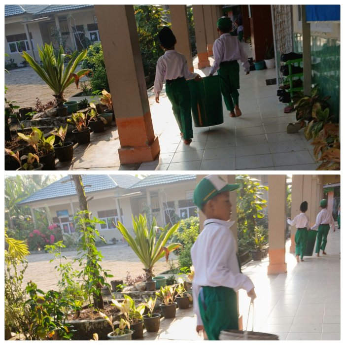 Siswa MIN 2 Muaro Jambi Gelar Aksi Bersih ciptakan Madrasah Indah