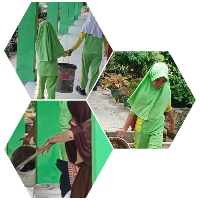 Siswa MIN 2 Muaro Jambi Lakukan Kegiatan Aksi Bersih Lingkungan