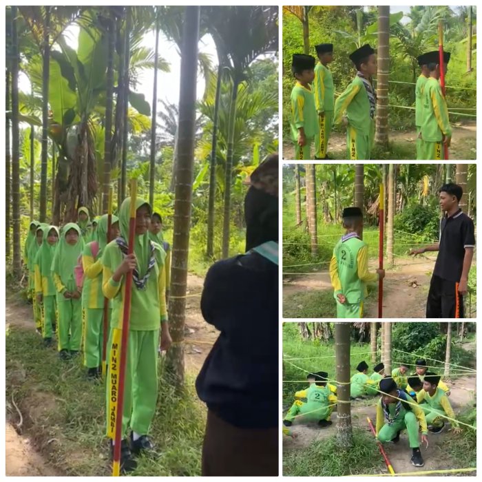 Siswa MIN 2 Muaro Jambi Latihan Baris-Berbaris di kegiatan Estra kurikuler