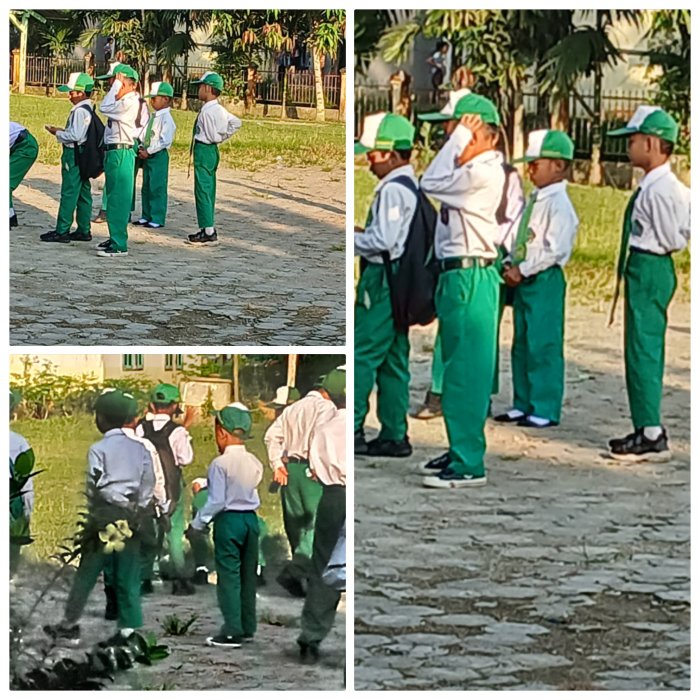 Siswa MIN 2 Muaro Jambi Antusias Ikuti Upacara Bendera