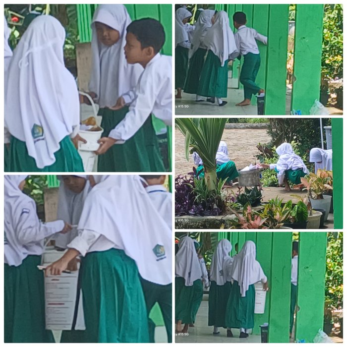 Kekompakan Siswa MIN 2 Muaro Jambi Galakkan Kebersihan Lingkungan