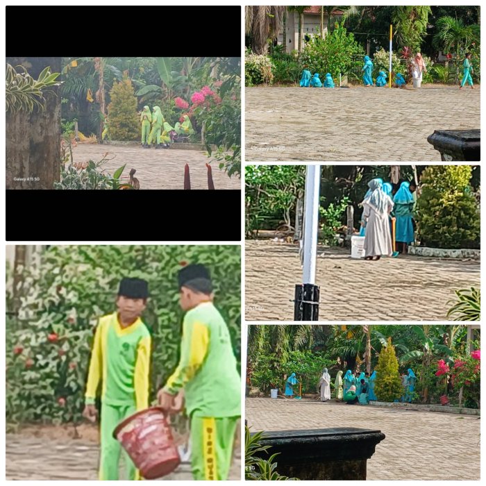 Salnita Bimbing Siswa Lakukan Aksi Bersih-Bersih sekitar Kelas