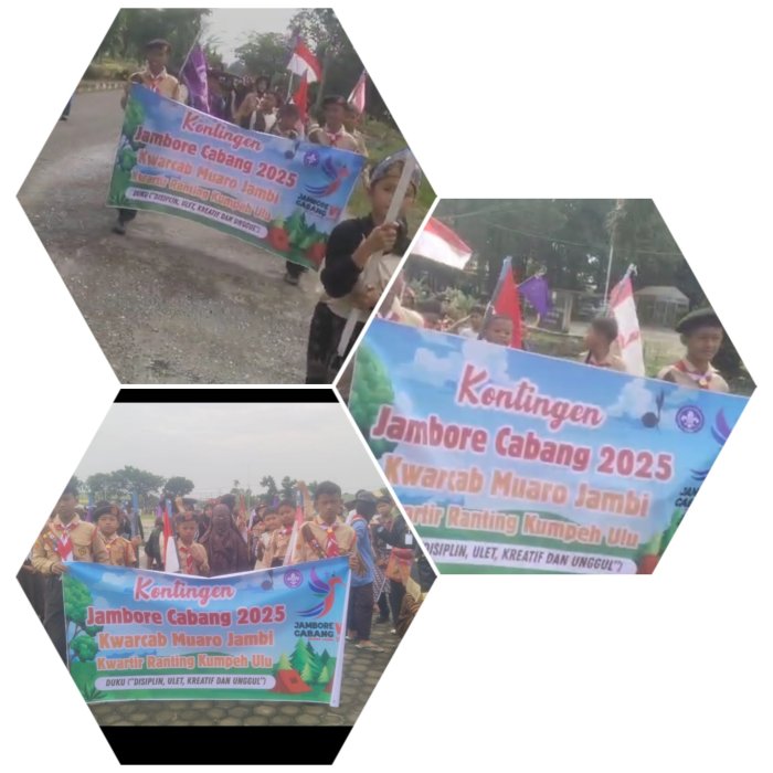 Khanzah dan Fitrah MIN 2 Muaro Jambi wakili kwarran Kumpeh Uu di Jamcab Dan Perata Tahun  2025