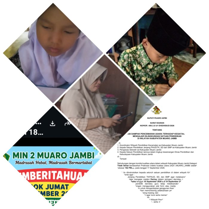 Yerlina Guru MIN 2 Muaro Jambi Terapkan Belajar Secara Daring Akibat Kabut Asap Yerlina Guru MIN 2 Muaro Jambi Terapkan Belajar Secara Daring Akibat Kabut Asap
