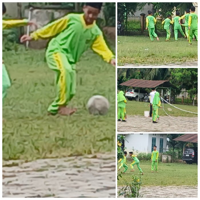 Siswa MIN 2 Muaro Jambi Praktik Permainan Bola Besar