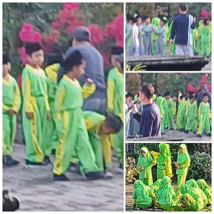 Guru dan Wali Kelas MIN 2 Muaro Jambi Siapkan Senam Pagi