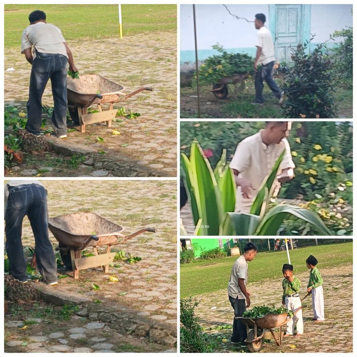 Adit Bersihkan Sisa Tebasan di Taman MIN 2 Muaro Jambi Adit Bersihkan Sisa Tebasan di Taman MIN 2 Muaro Jambi