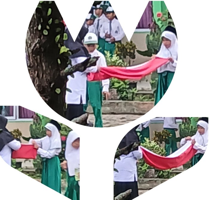 Guru MIN 2 Muaro Jambi Latih Siswa Melipat Bendera