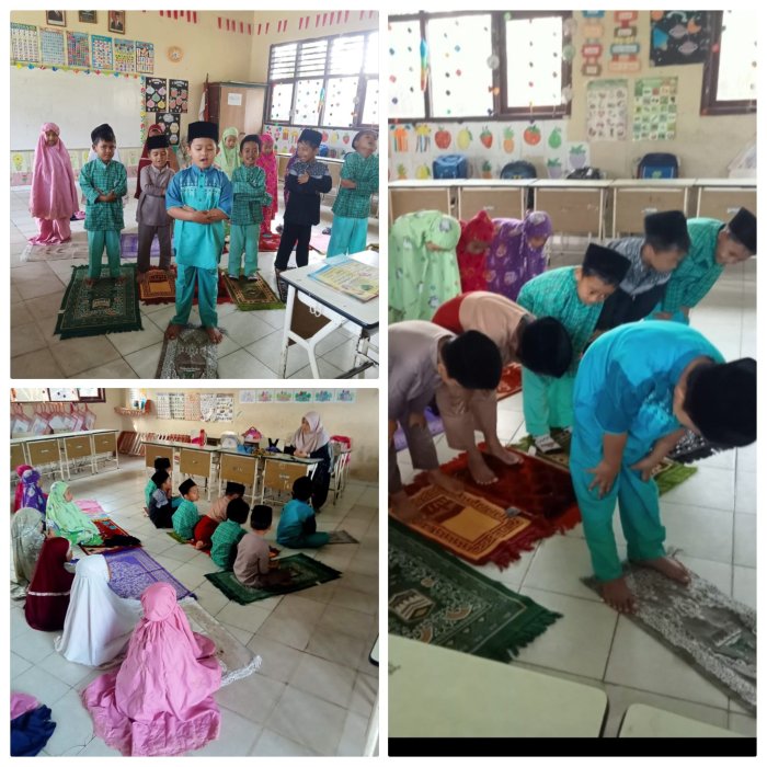 Yerlinah Bimbing Siswa Kelas 1B MIN 2 Muaro Jambi di Pesantren Kilat
