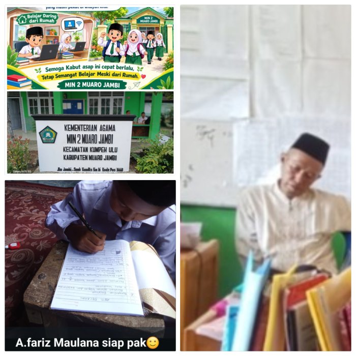 Fariz Maulana Ikuti Pembelajaran Daring Bersama wali Kelas 4B