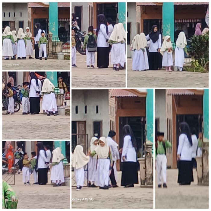 Guru Piket MIN 2 Muaro Jambi Sambut Siswa di Gerbang Sekolah