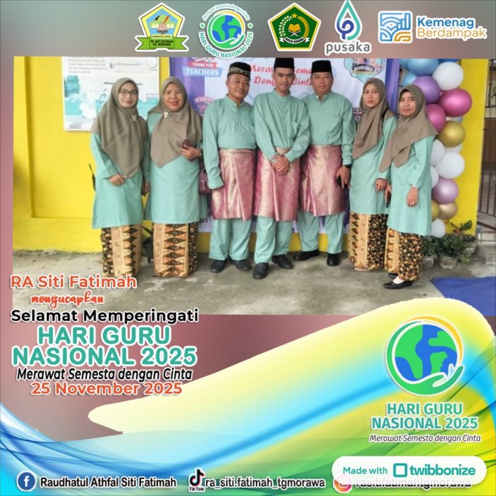 Guru dan Staf MIN 2 Muaro Jambi Gelar Foto Bersama Jelang Hari Guru Ke-80