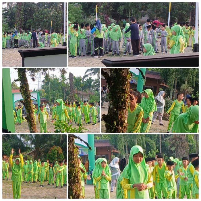 Warga MIN 2 Muaro Jambi Gelar Senam Sehat Anak Indonesia Hebat