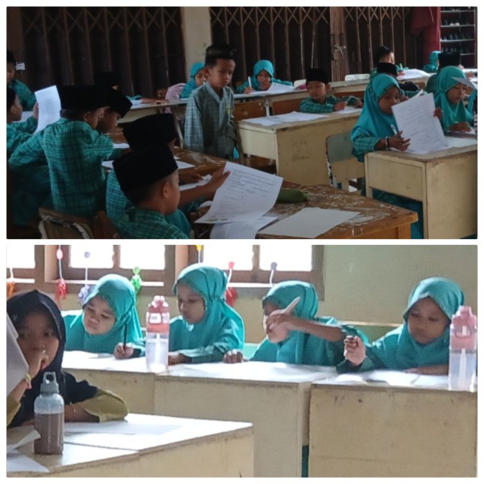 Siswa Kelas 3A MIN 2 Muaro Jambi Tertib Ikuti Ujian Kelima