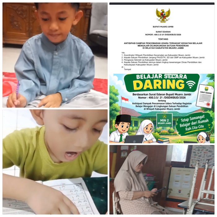 Pembelajaran secara Daring di MIN 2 Muaro Jambi Akibat Kabut Asap Pembelajaran secara Daring di MIN 2 Muaro Jambi Akibat Kabut Asap