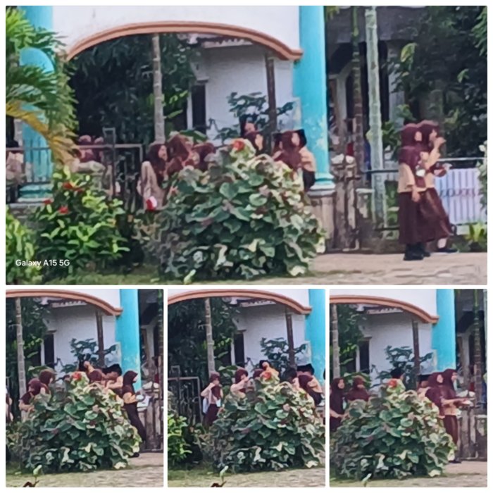 Siswa Kelas 6 MIN 2 Muaro Jambi Memasuki Gerbang Madrasah