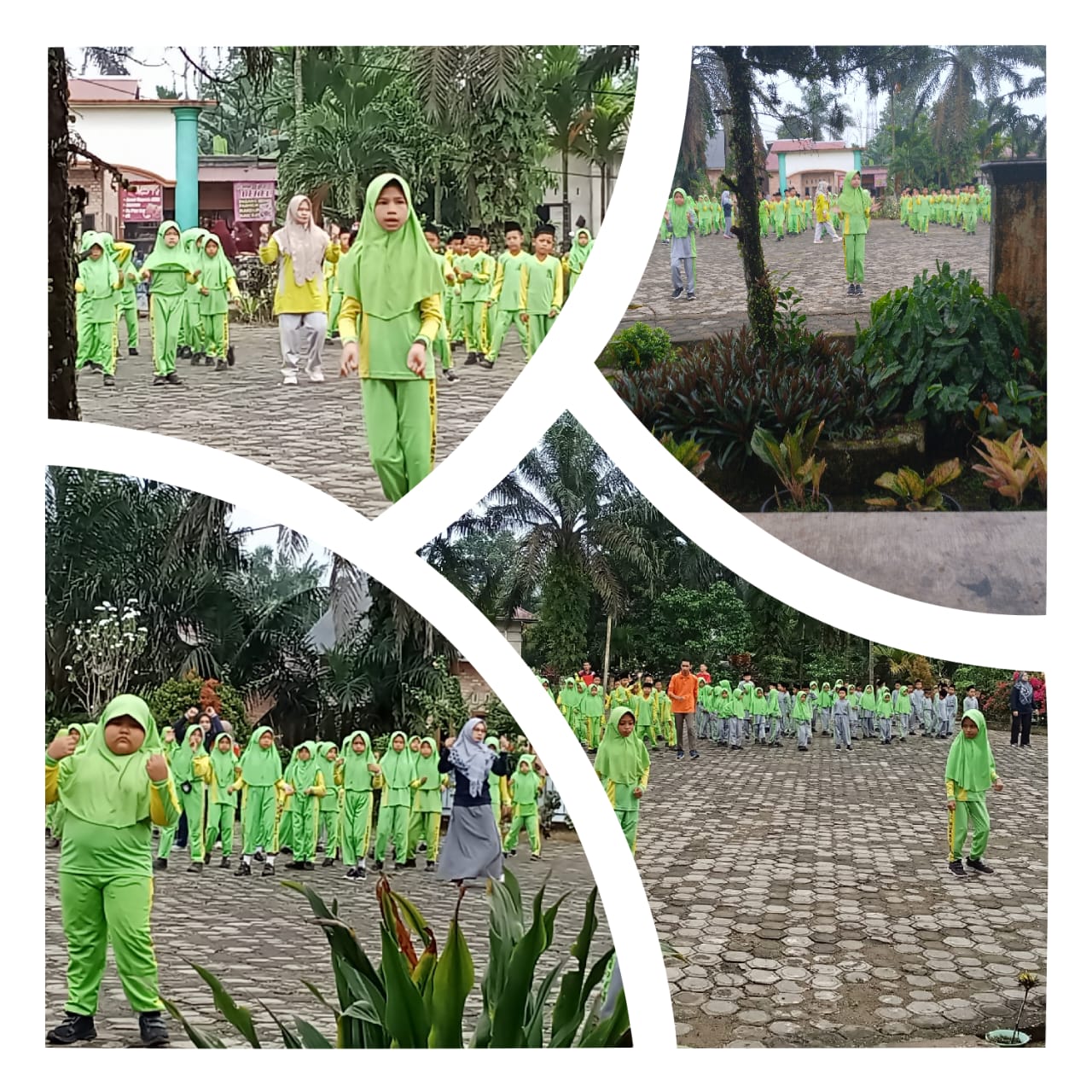 SISWA MIN 2 MUARO JAMBI MENGIKUTI SENAM ANAK HEBAT DAN SENAM SERIBU.