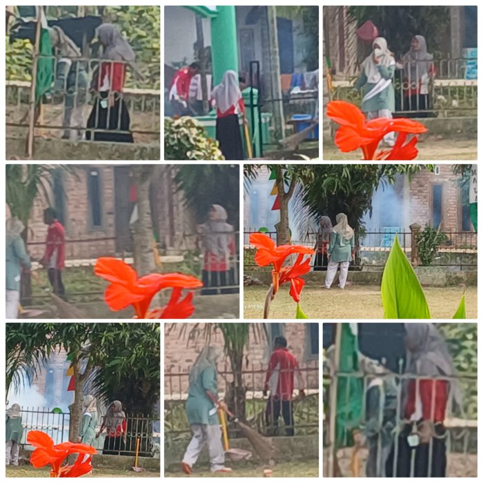 Guru dan Staf MIN 2 Muaro Jambi Gelar Gotong Royong