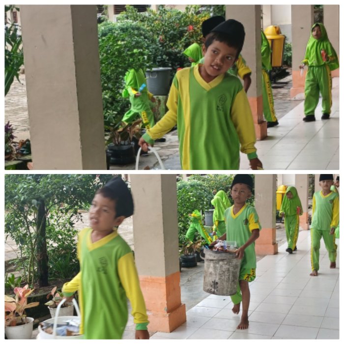 Siswa MIN 2 Muaro Jambi Gelar Aksi Bersih sekitar Madrasah