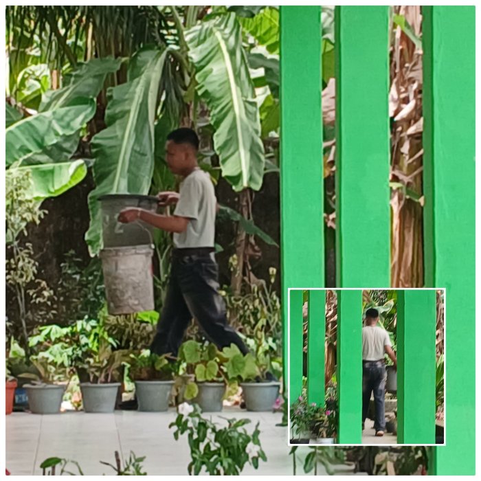 Petugas Kebersihan Jaga Lingkungan Madrasah Min 2 Muaro Jambi Tetap Nyaman