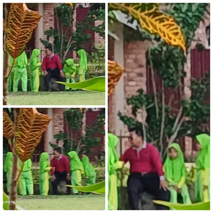 Askuri Berikan Arahan Siswa  kelas 1A Jelang Pelajaran Olahraga