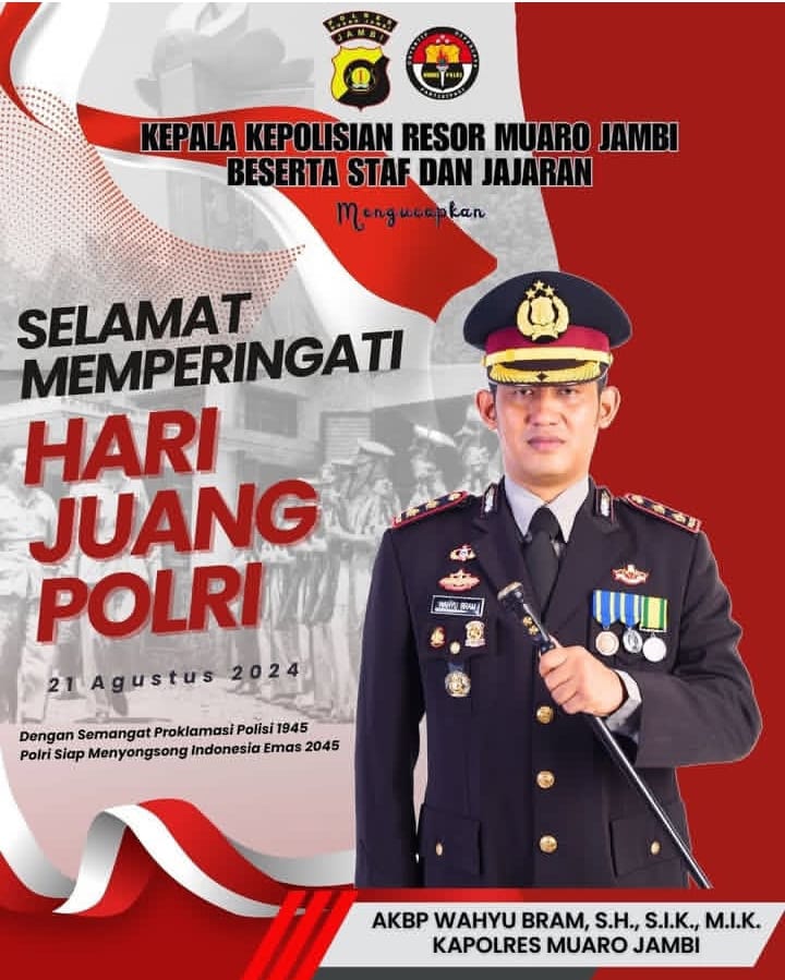 MIN 2 MUARO JAMBI MENGUCAPKAN HUT POLRI