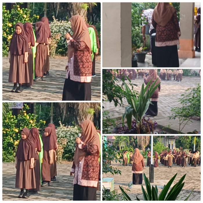 Guru MIN 2 Muaro Jambi Siapkan Siswa untuk Senam Pagi