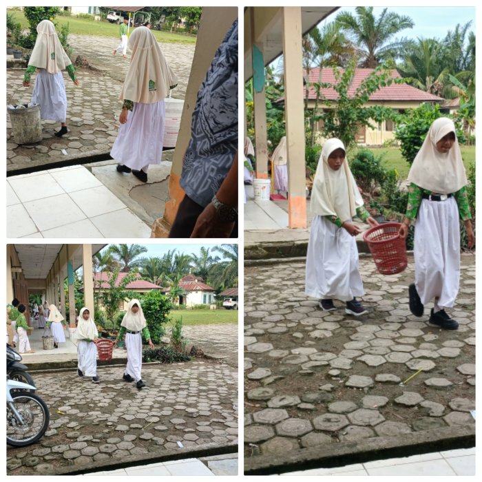 Siswa MIN 2 Muaro Jambi Gelar Aksi Kebersihan Lingkungan