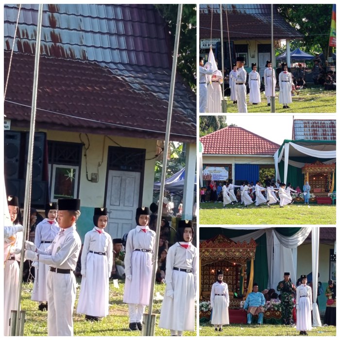 Paskibra MIN 2 Muaro Jambi Curi Perhatian di Porsadin