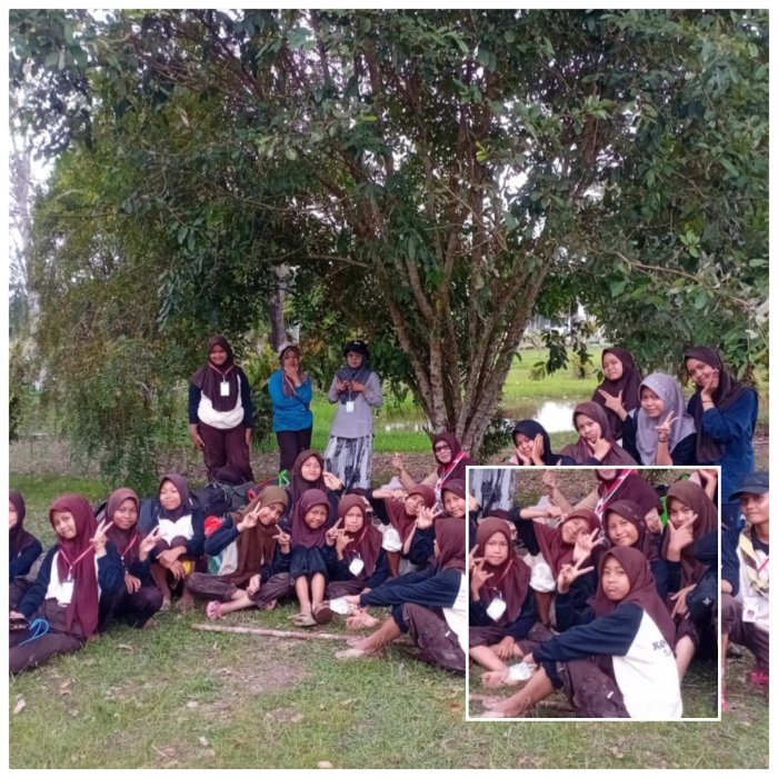 Khanzah MIN 2 Muaro Jambi Berfoto Bersama Kontingen Kwarran Kumpeh Ulu pada Jamcab