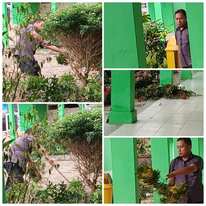 Ahmad Zamroni staf Min 2  Muaro Jambi Gelar Manfaat  Peduli Bersih Madrasah