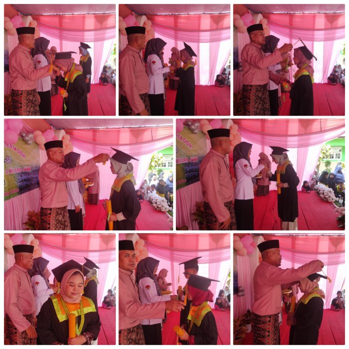 Wasmenag Fitriani dan Hamdi Kamad Memandu Jalannya Acara Tasyakuran MIN 2 Muaro Jambi