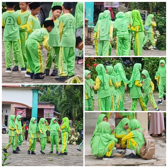 Siswa Kelas 5A Laksanakan Diskusi di Luar Kelas