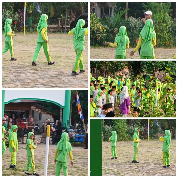Derani siswa kelas 6a tampil percaya diri bersama teman-teman pimpin senam maumere