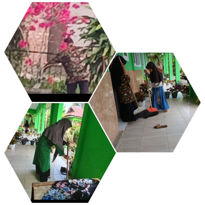 Guru,Staf dan Siswa MIN 2 Muaro Jambi Gelar Aksi Bersih Dan Asri Menyambut Libur Puasa