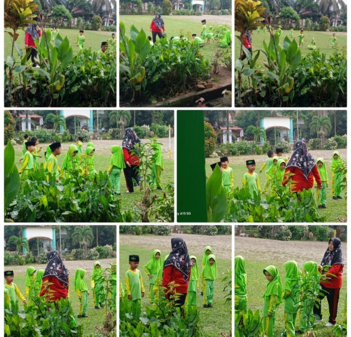 Yerlina Dampingi Siswa Kelas 1B Belajar Berbaris dan Atletik  di Alam Terbuka