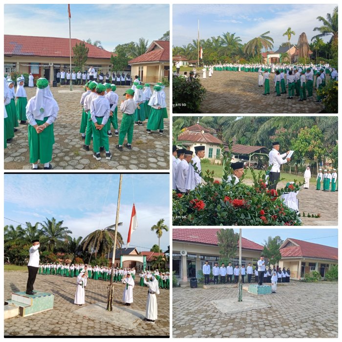 MIN 2 Muaro Jambi Gelar Upacara Bendera di Tarikan