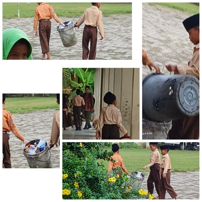 Siswa Madrasah di Tarikan Rutin Jaga Kebersihan Sekolah