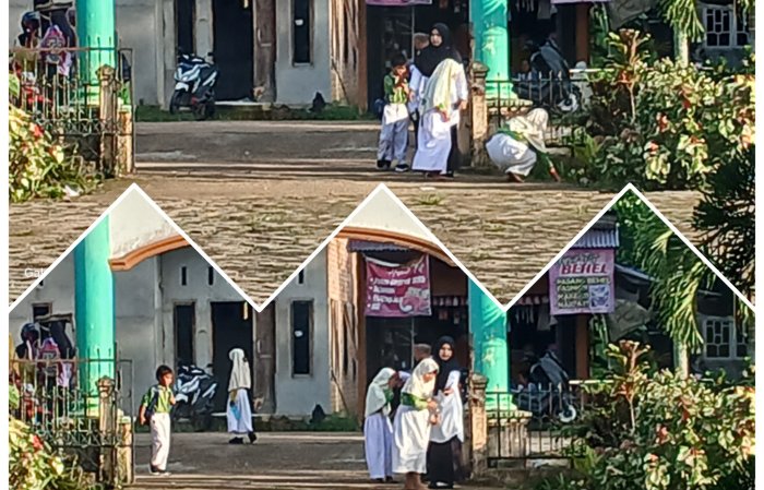 Guru Piket Bimbing Siswa Jaga Kebersihan Gerbang Sekolah Guru Piket Bimbing Siswa Jaga Kebersihan Gerbang Sekolah