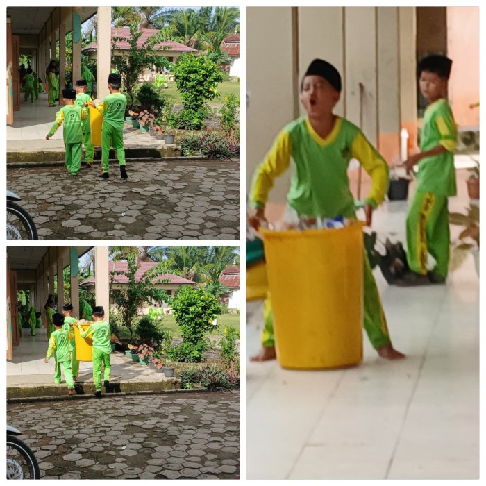 Siswa Kelas 3A MIN 2 Muaro Jambi Gelar Aksi Peduli Sampah