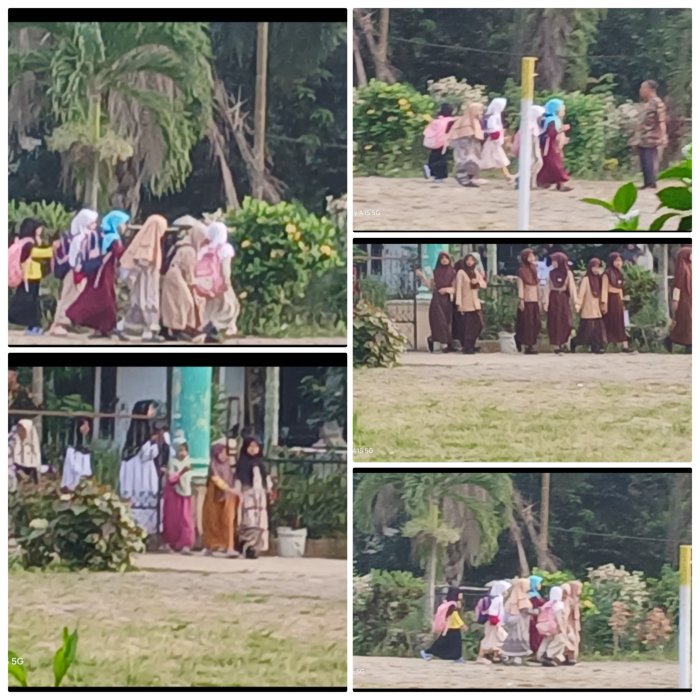 Staf MIN 2 Muaro Jambi Sambut Siswa dengan Ramah