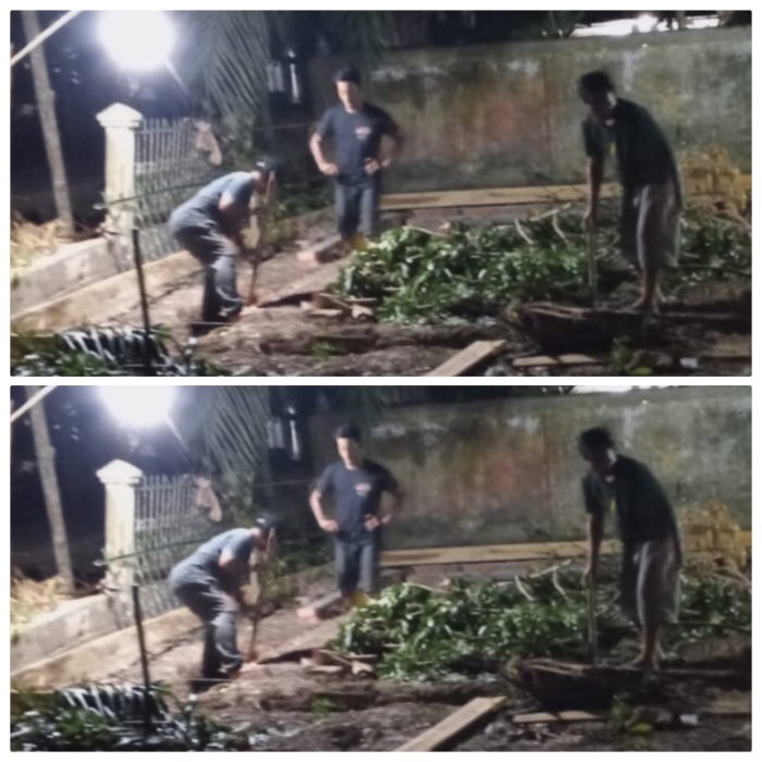 Guru MIN 2 Muaro Jambi Awasi Pekerjaan Kelas Baru Malam Hari Guru MIN 2 Muaro Jambi Awasi Pekerjaan Kelas Baru Malam Hari