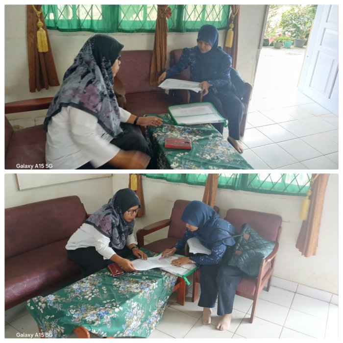 Waka Kurikulum MIN 2 Muaro Jambi Terima kunjungan  Pendamping PKH