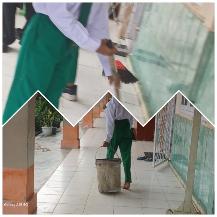 MIN 2 MUARO JAMBI MELAKSANAKAN BERSIH-BERSIH