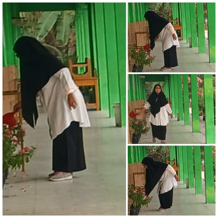Ruslawati Terapkan Penyiraman Tanaman Hias Hemat Air di MIN 2 Muaro Jambi
