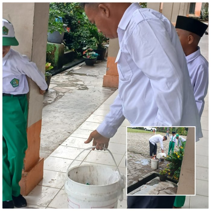 MIN 2 Muaro Jambi Tanamkan Kebiasaan Buang Sampah Ditempat Yang SudahbTersedia