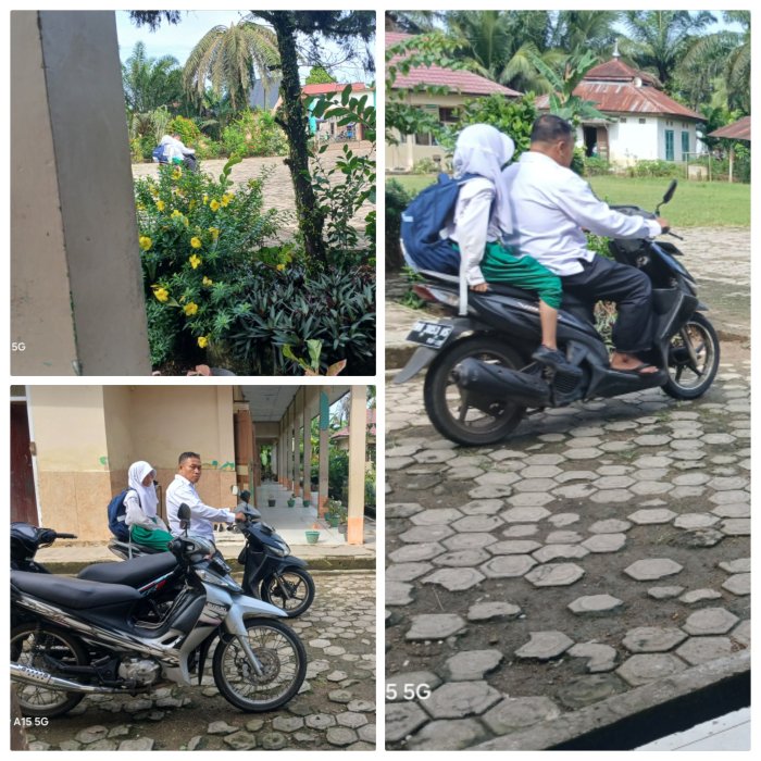 Staf MIN 2 Muaro Jambi Dampingi Adibah  Siswa Kelas 4 yang Sakit