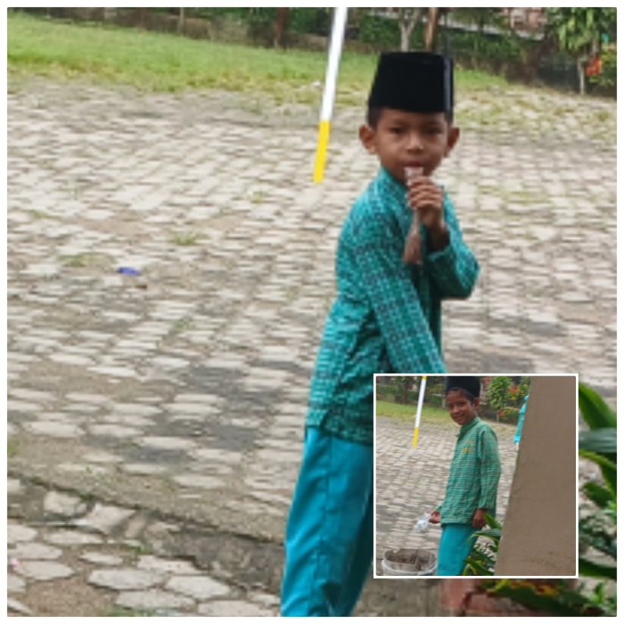 Siswa Madrasah Tarikan Teladani Kebersihan Lingkungan Madrasah